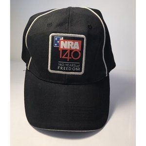 NRA 140 Years Of Freedom Anniversary Cap one size fits Adjustable Curved OSF Hat